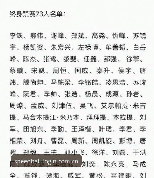 足协禁足名单解读实用指南——老用户教你在球速体育平台看懂足球圈反腐风暴